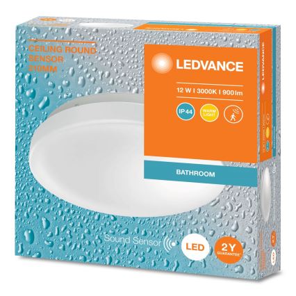 Ledvance - Plafón LED de baño con sensor CEILING ROUND LED/12W/230V IP44