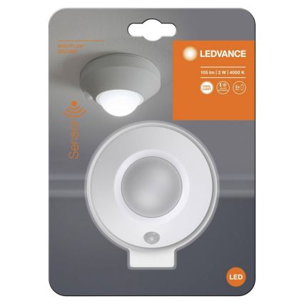 Ledvance - Lámpara LED de orientación con sensor NIGHTLUX LED/1,7W/3xAA 4000K