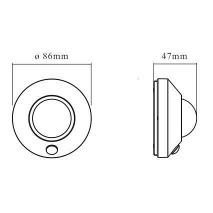 Ledvance - Lámpara LED de orientación con sensor NIGHTLUX LED/1,7W/3xAA 4000K