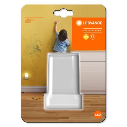 Ledvance - Lámpara LED nocturna con sensor LUNETTA LED/0,28W/230V 3000K