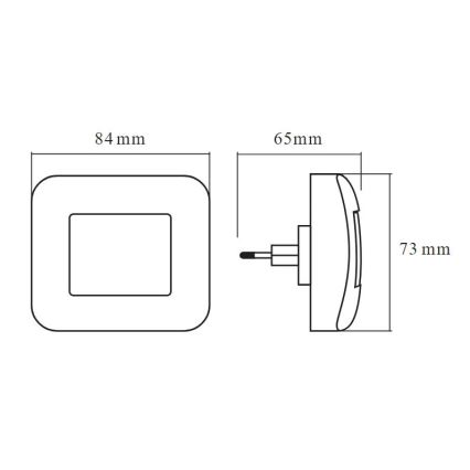 Ledvance - Lámpara LED nocturna con sensor LUNETTA LED/0,2W/230V