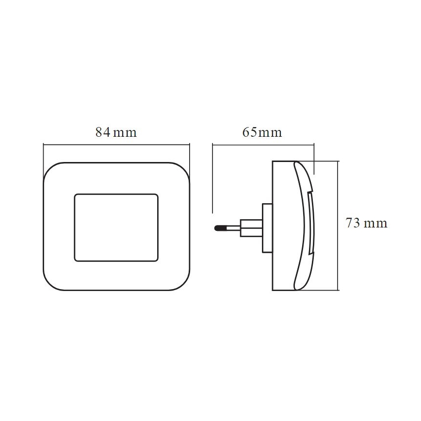 Ledvance - Lámpara LED nocturna con sensor LUNETTA LED/0,2W/230V