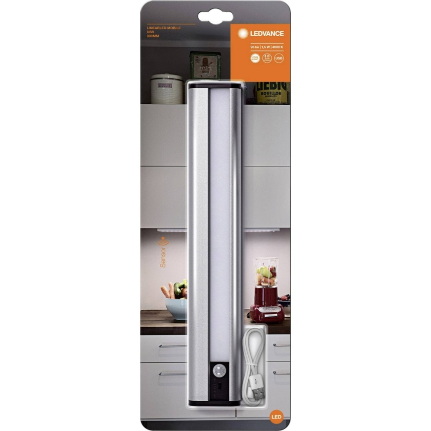 Ledvance - Lámpara LED para bajo mueble de cocina con sensor LED MÓVIL/1,5W/5V 1800 mAh
