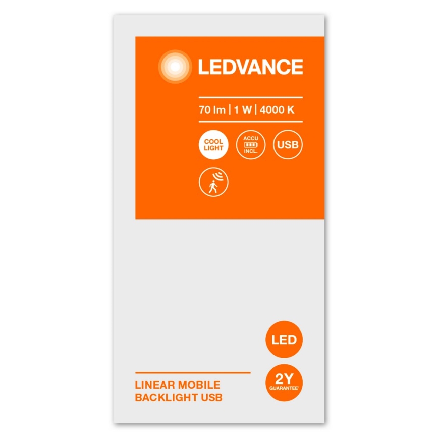 Ledvance - Lámpara LED para bajo mueble de cocina con sensor LED MÓVIL/1W/5V 1000 mAh 4000K 40 cm