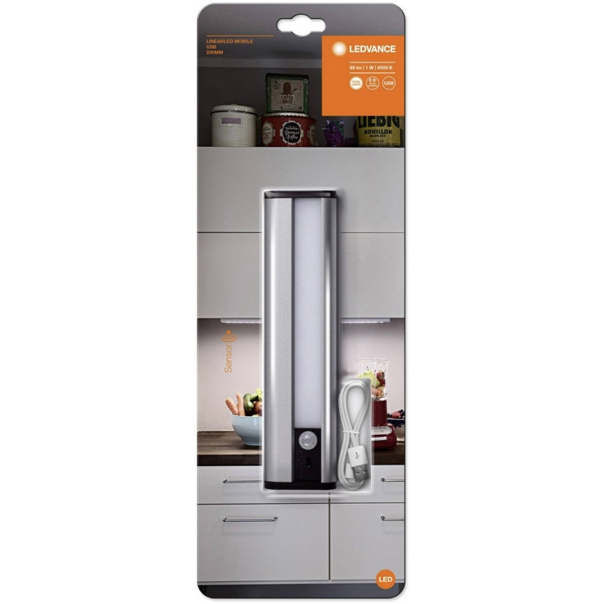 Ledvance - Lámpara LED para debajo de los muebles de cocina con sensor MOBILE LED/1W/5V 1800 mAh