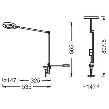 Ledvance - Lámpara LED regulable con clip SUN@HOME LED/15W/230V 2200-5000K CRI 95 Wi-Fi