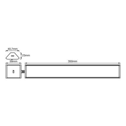 Ledvance - Lámpara LED Regulable con sensor CORNER LED/5W/230