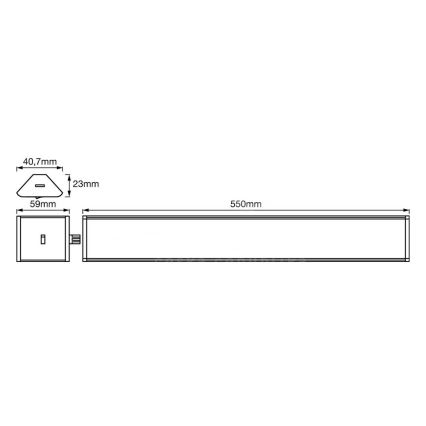 Ledvance - Lámpara LED Regulable con sensor CORNER LED/8W/230V