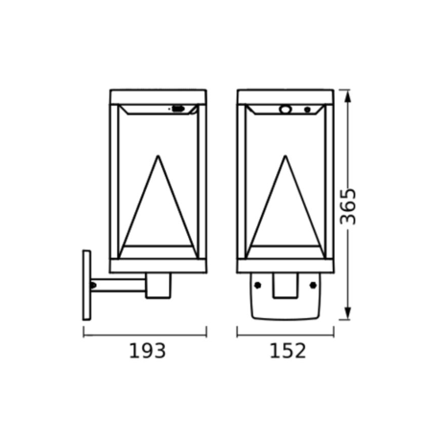 Ledvance - LED RGBW Aplique solar regulable con sensor SMART+ ALPS LED/6W/3,7V 3000K IP44