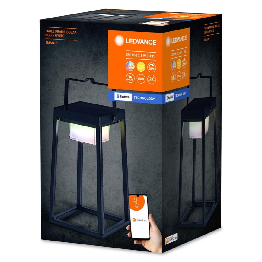 Ledvance - Lámpara solar LED RGBW regulable SMART+ TABLE LED/2,5W/3,7V 2200 mAh IP44