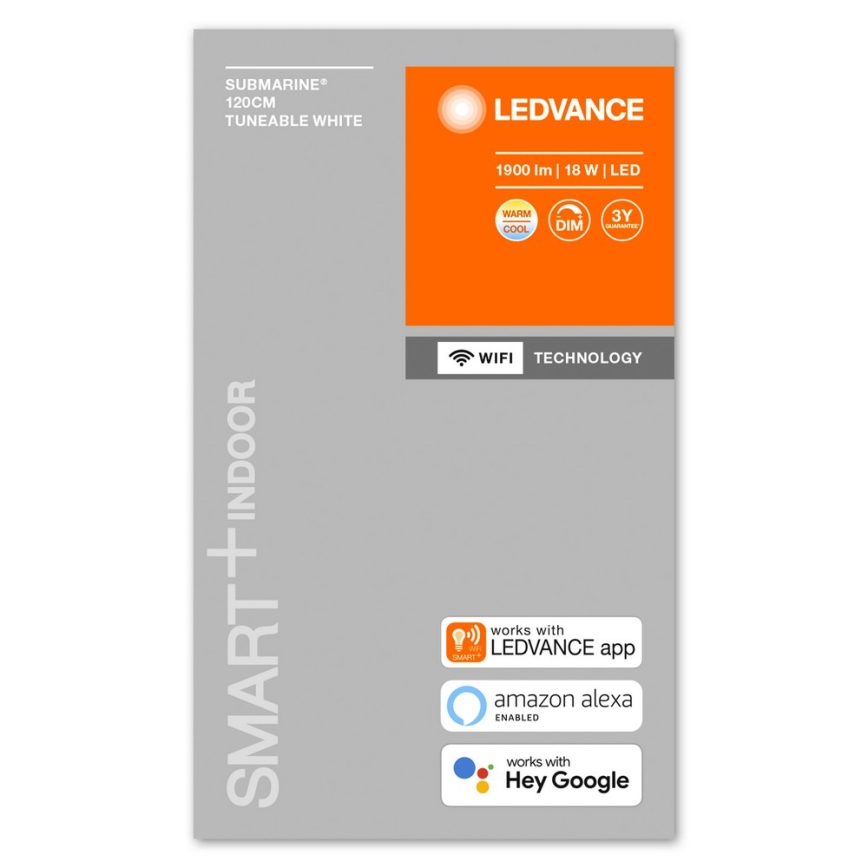 Ledvance - Lámpara técnica LED regulable SUBMARINE G13/18W/230V 2700-6500K Wi-Fi IP65