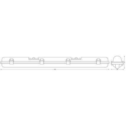 Ledvance - Lámpara técnica LED regulable SUBMARINE G13/18W/230V 2700-6500K Wi-Fi IP65