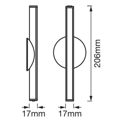 Ledvance - LED Iluminación de espejo regulable LEDSTIXX LED/2W/Li-Ion 800 mAh IP44 CRI 90