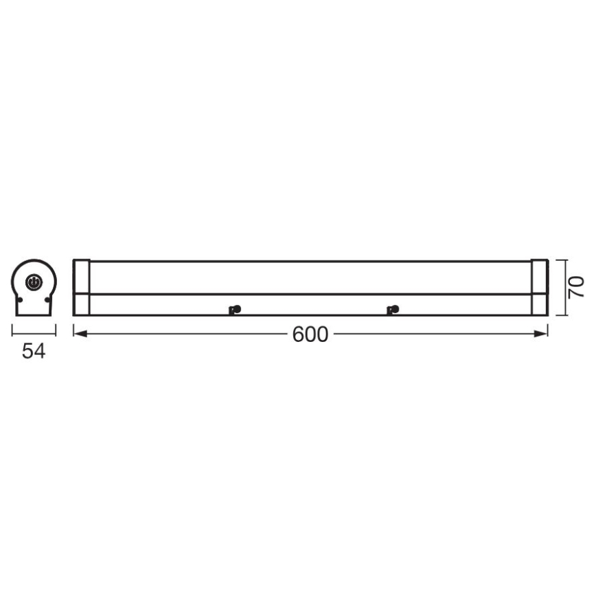 Ledvance - Iluminación LED regulable táctil para espejos ORBIS TUBO LED/12W/230V 60 cm 3000/4000K IP44