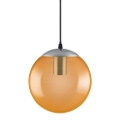 Ledvance - LED Lámpara de araña con cable BUBBLE 1xE27/8W/230V naranja dia. 20 centímetros
