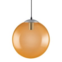 Ledvance - LED Lámpara de araña de cable BUBBLE 1xE27/8W/230V naranja dia. 30 centimetros