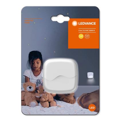 Ledvance - LED Lámpara nocturna para enchufe con sensor LUNETTA LED/0,5W/230V 3000K