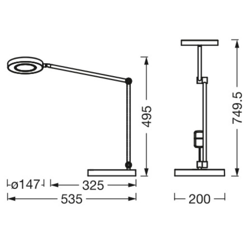 Ledvance - Lámpara de mesa regulable LED táctil SUN@HOME LED/20W/230V 2200-5000K CRI 95 Wi-Fi