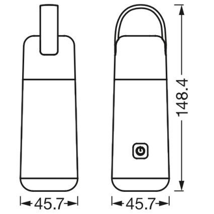 Ledvance - LED Power bank con función de linterna MOBILE LED/0,5W/5V 1800mAh 2xUSB