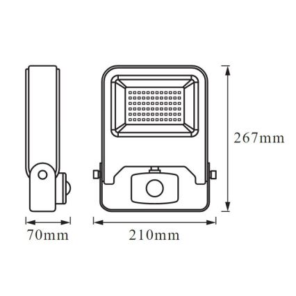 Ledvance - LED Reflector con sensor ENDURA LED/50W/230V IP44