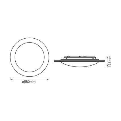 Ledvance -LED Regulable plafón ORBIS SPARKLE LED/35W/230V 2700-6500K + CR