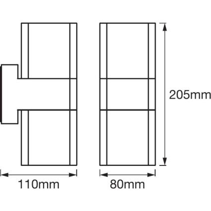 Ledvance - LED RGBW Aplique exterior SMART+ CUBE LED/13,5W/230V IP44 Wi-Fi