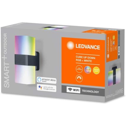 Ledvance - LED RGBW Aplique exterior SMART+ CUBE LED/13,5W/230V IP44 Wi-Fi