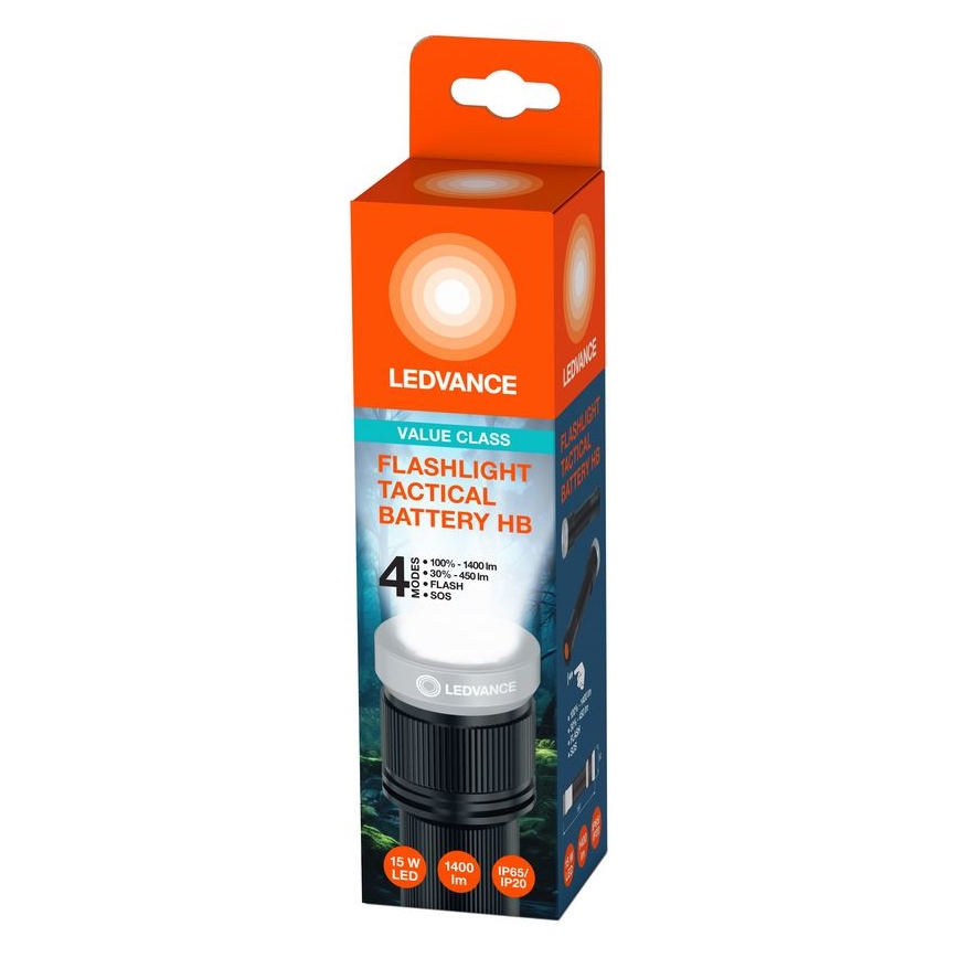 Ledvance - Linterna LED FLASHLIGHT LED/15W/6xAAA IP65