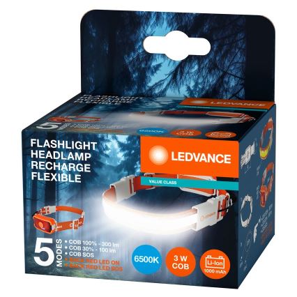 Ledvance - Linterna LED recargable FLASHLIGHT LED/3W/5V 1000mAh