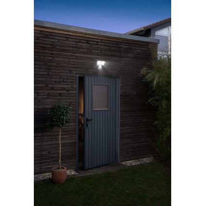 Ledvance - Luminaria de pared LED para exteriores con sensor SPOT 2xLED/8W/230V IP55