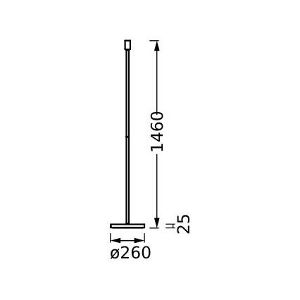 Ledvance - Pie de lámpara DECOR STICK 1xE27/40W/230V beige