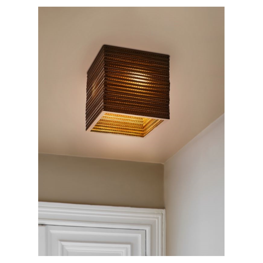 Ledvance - Plafón DECOR CARDBOARD 1xE27/15W/230V 25x25 cm