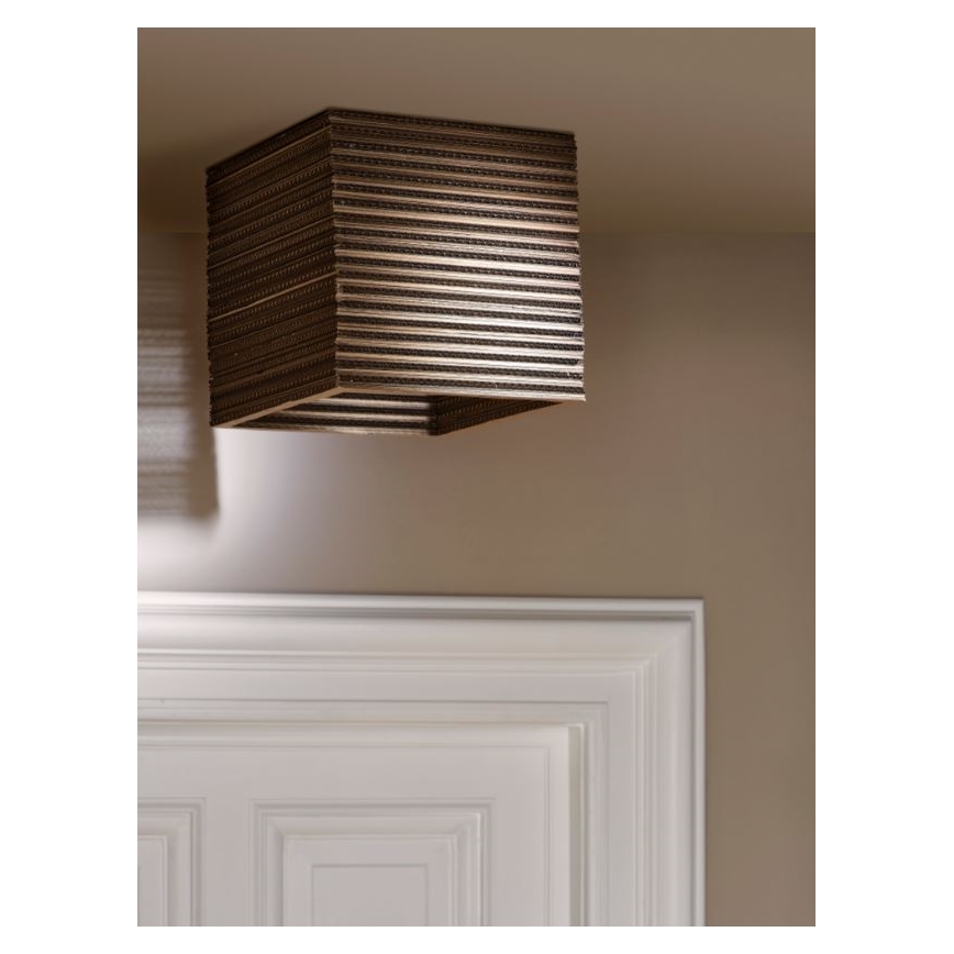 Ledvance - Plafón DECOR CARDBOARD 1xE27/15W/230V 25x25 cm
