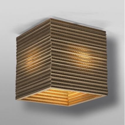 Ledvance - Plafón DECOR CARDBOARD 1xE27/15W/230V 25x25 cm