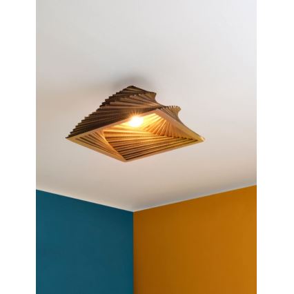 Ledvance - Plafón DECOR CARDBOARD 1xE27/15W/230V 40x40 cm