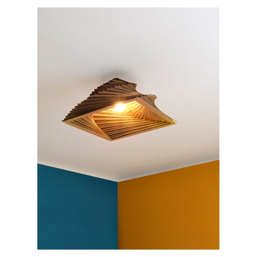 Ledvance - Plafón DECOR CARDBOARD 1xE27/15W/230V 40x40 cm