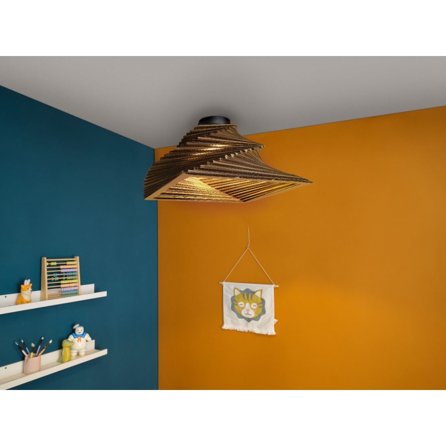 Ledvance - Plafón DECOR CARDBOARD 1xE27/15W/230V 40x40 cm