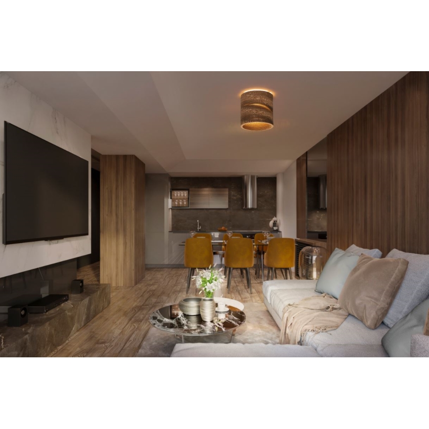 Ledvance - Plafón DECOR CARDBOARD 1xE27/15W/230V diá. 25 cm