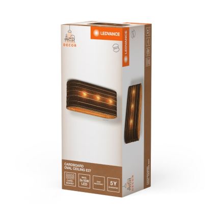 Ledvance - Plafón DECOR CARDBOARD 3xE27/15W/230V