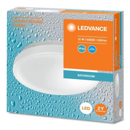 Ledvance - Plafón LED de baño CEILING ROUND LED/12W/230V 6500K IP44