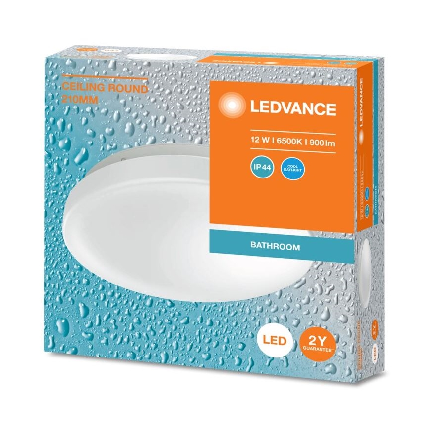 Ledvance - Plafón LED de baño CEILING ROUND LED/12W/230V 6500K IP44