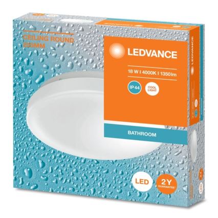 Ledvance - Plafón LED de baño CEILING ROUND LED/18W/230V 4000K IP44