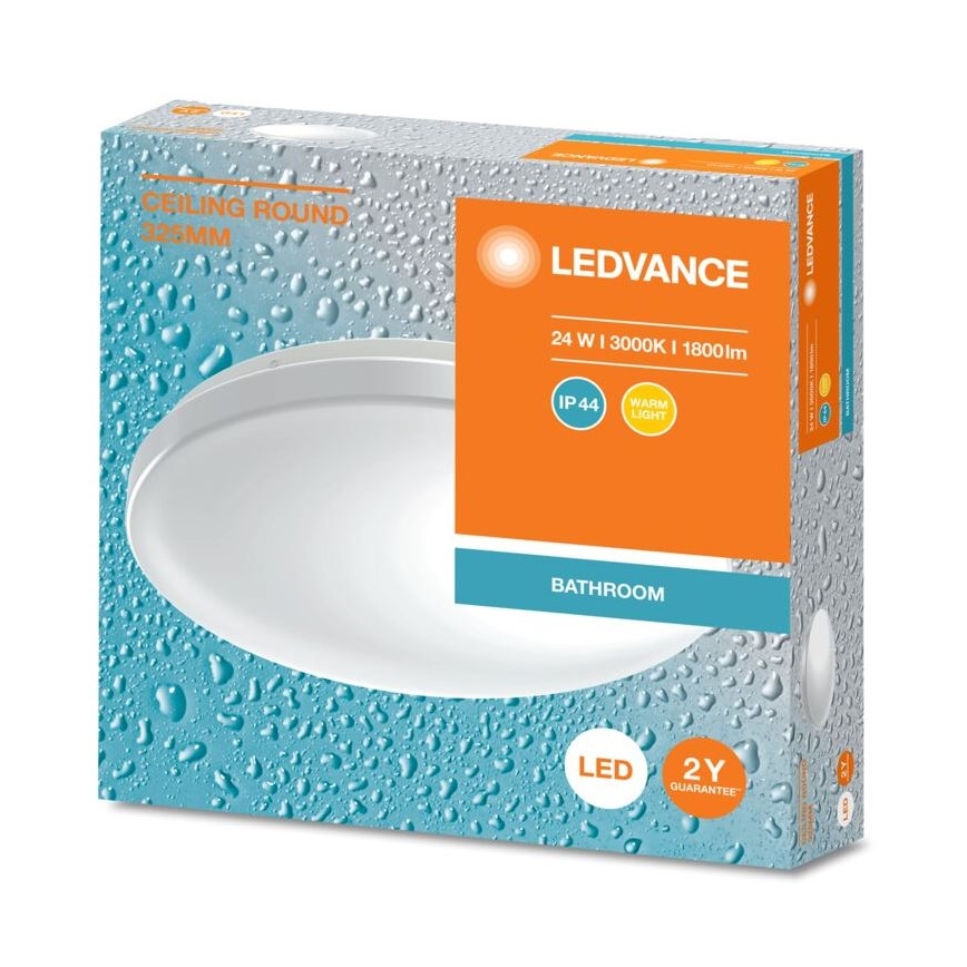 Ledvance - Plafón LED de baño CEILING ROUND LED/24W/230V 3000K IP44