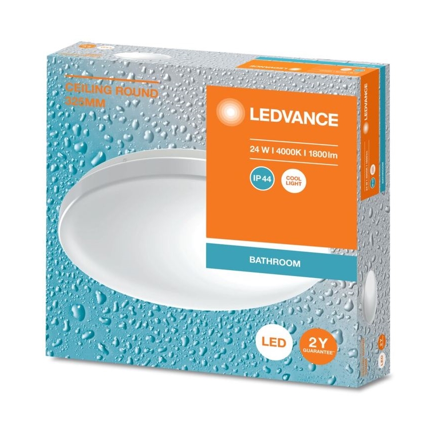 Ledvance - Plafón LED de baño CEILING ROUND LED/24W/230V 4000K IP44