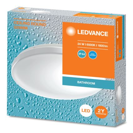 Ledvance - Plafón LED de baño CEILING ROUND LED/24W/230V 6500K IP44