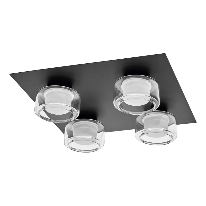 Ledvance - Plafón LED de baño ORBIS FLAME 4xLED/5,5W/230V 3000/4000K IP44 negro