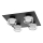 Ledvance - Plafón LED de baño ORBIS FLAME 4xLED/5,5W/230V 3000/4000K IP44 negro
