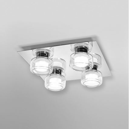 Ledvance - Plafón LED de baño ORBIS FLAME 4xLED/5,5W/230V 3000/4000K IP44 cromo