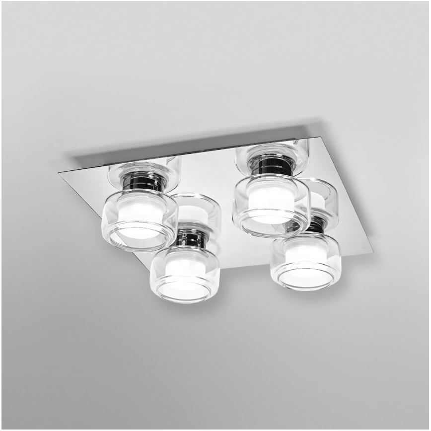 Ledvance - Plafón LED de baño ORBIS FLAME 4xLED/5,5W/230V 3000/4000K IP44 cromo