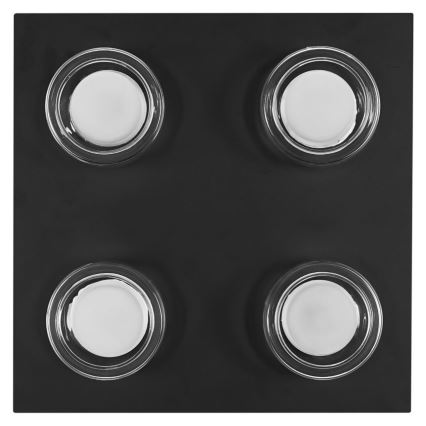 Ledvance - Plafón LED de baño ORBIS FLAME 4xLED/5,5W/230V 3000/4000K IP44 negro
